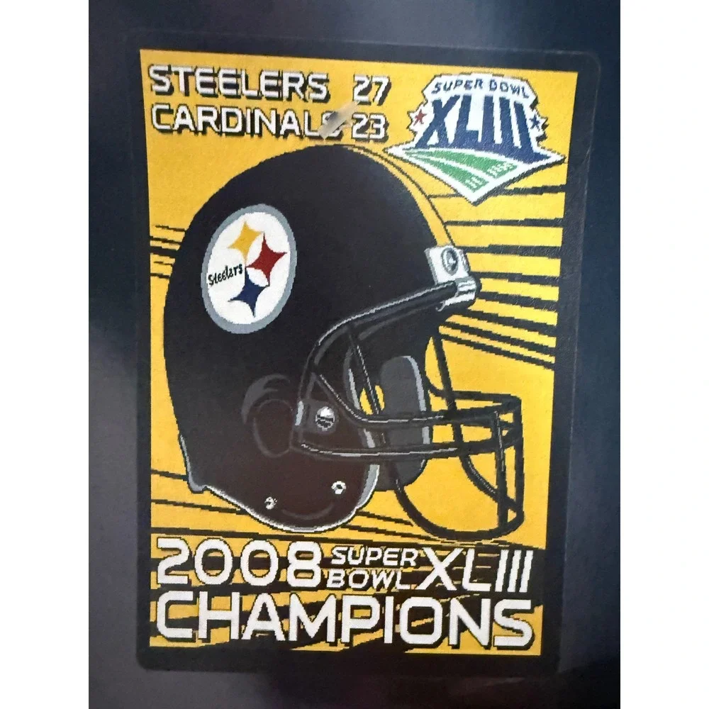 Pittsburgh Steelers 2008 Super Bowl XLIII Champions Jacquard Throw Blanket 46x60